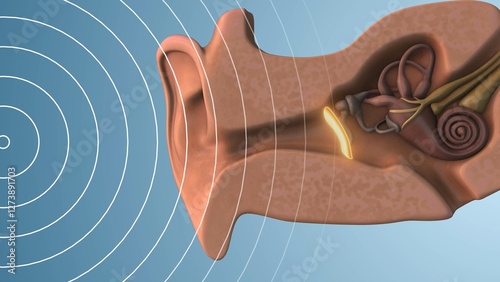 Mechanism of Hearing Through Sound Wave Vibrations