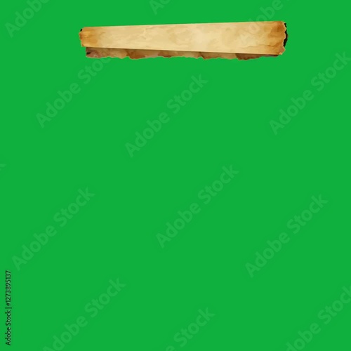 3d scroll old paper