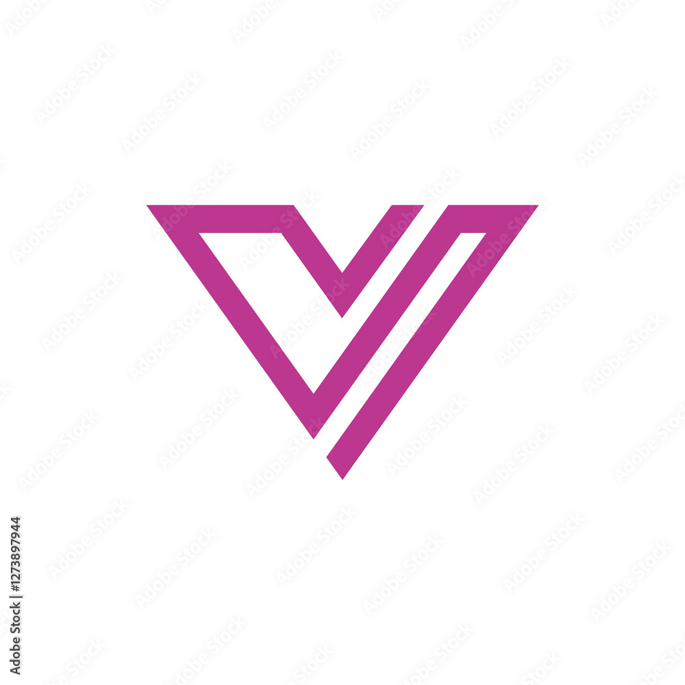 Geometric Letter V Logo design vector icon template isolated on white background Geometric Letter V Logo design vector icon template isolated on white background