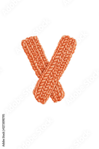 Wallpaper Mural Isolated Knitted Letter X Torontodigital.ca