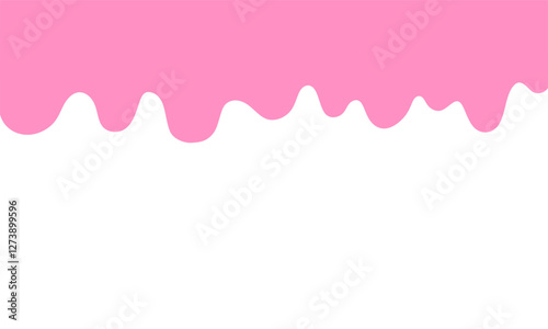 Pink dripping pattern. seamless banner pattern, vector white background