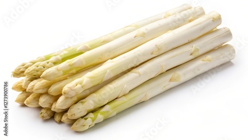 White Asparagus on White Background