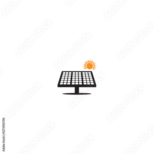 Solar Sun Panel Logo Icon