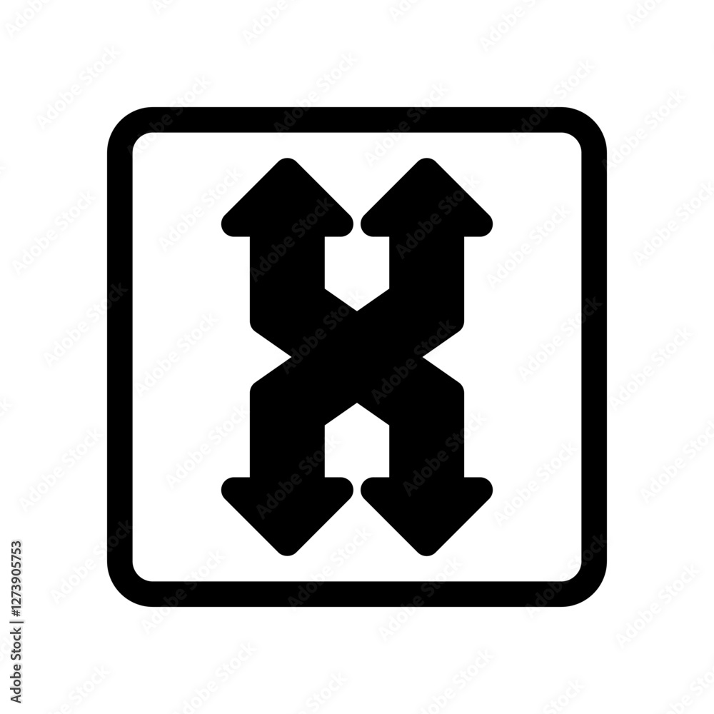 WebBlack Simplistic Arrow Design Representing Multi-Directional Navigation or Choices WebBlack Simplistic Arrow Design Representing Multi-Directional Navigation or Choices
