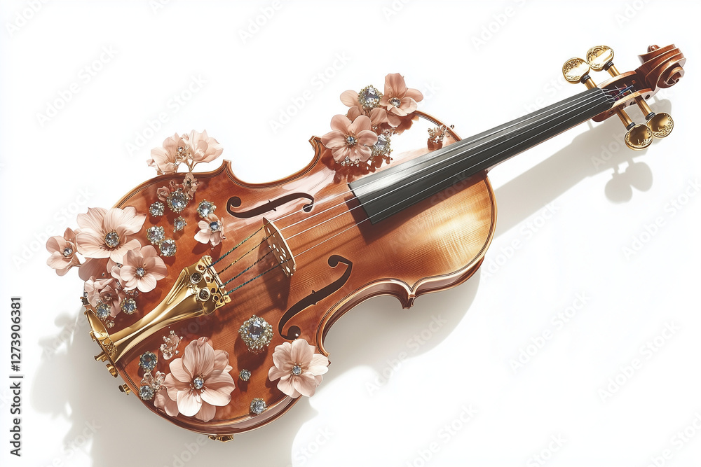 Fototapeta premium violin isolated on white background