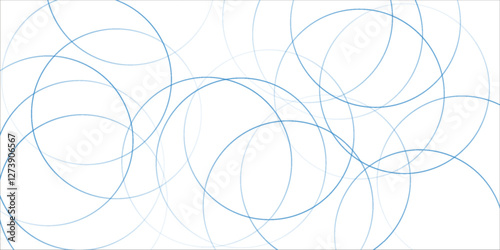 Blue circle line hand drawn set. Highlight hand drawing circle isolated on background. Round handwritten circle. For marking text, note, mark icon, number, marker pen, pencil and text check, vector