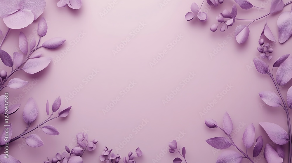 Lavender Floral Design Elegant Botanical Frame Lavender Floral Design Elegant Botanical Frame