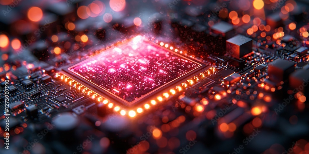 Obraz premium Quantum Machine Learning Chip