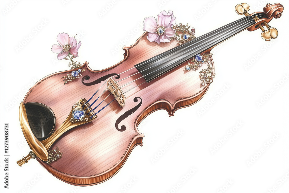 Obraz premium violin isolated on white background