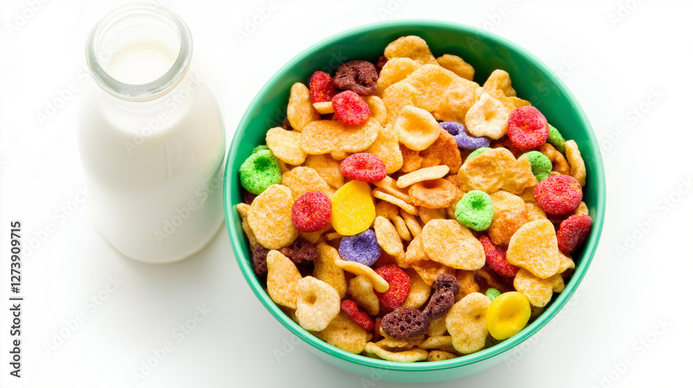 cereal and milk for breakfast cereal and milk for breakfast