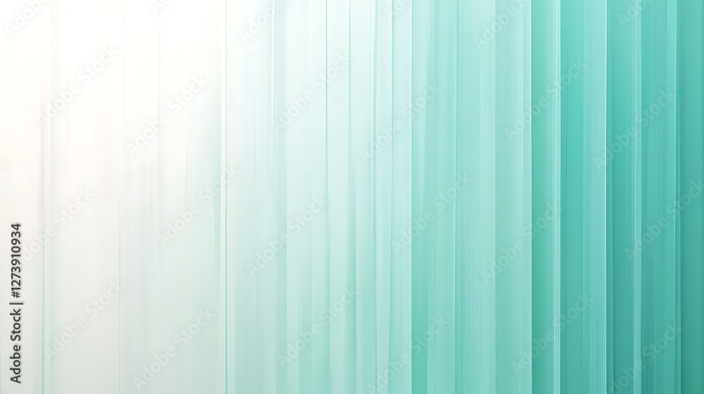 Obraz premium Abstract Teal and White Vertical Lines Gradient Background