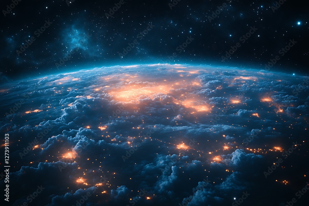 Fototapeta premium Global Internet and High Speed Data Communication