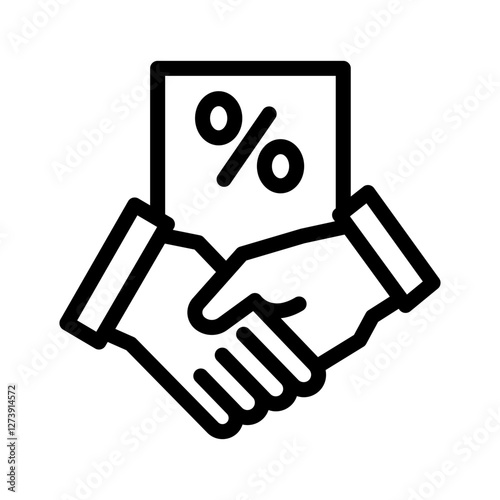 12 commission line icon illustration vector graphic.eps