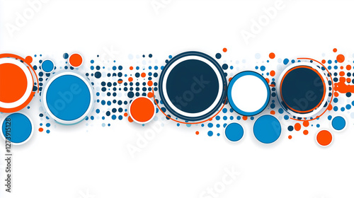 Wallpaper Mural Abstract colorful circles on a white background Torontodigital.ca