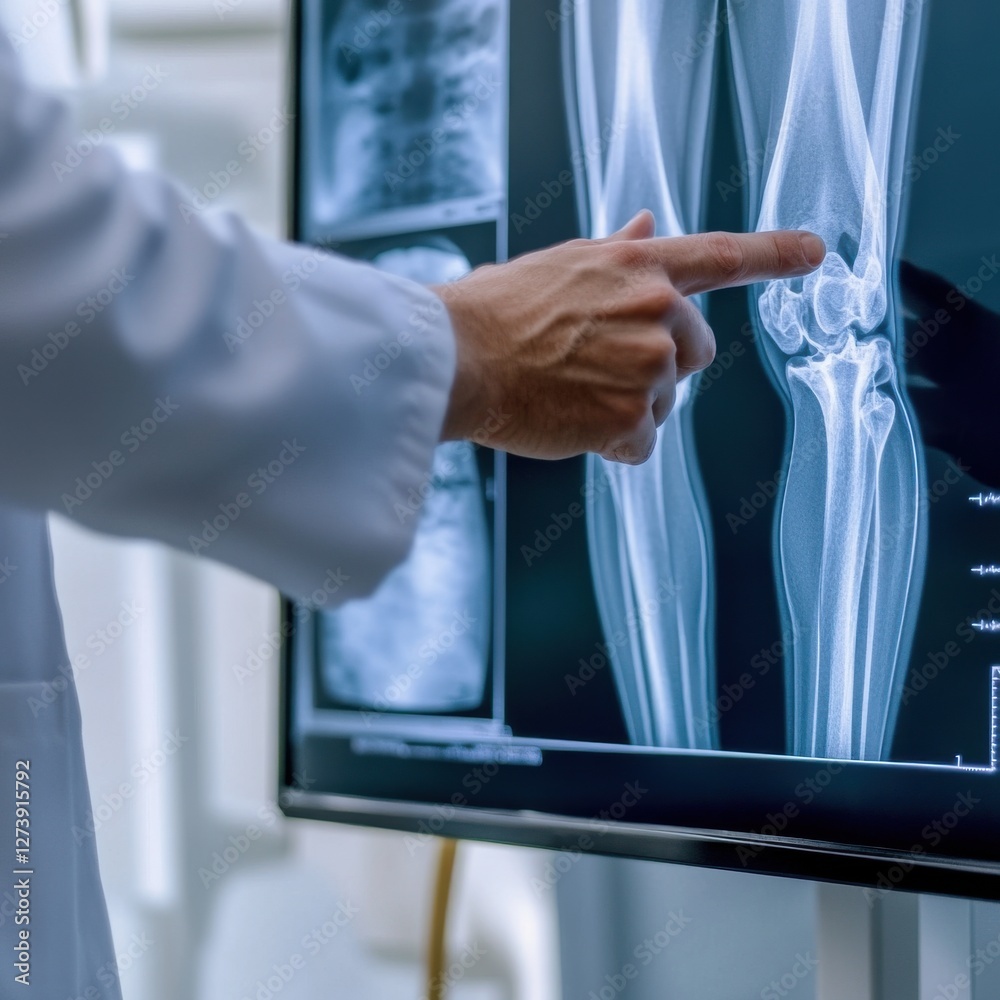 custom made wallpaper toronto digitalDoctor Analyzing X-Ray Images of Human Knee Joint in Clinic