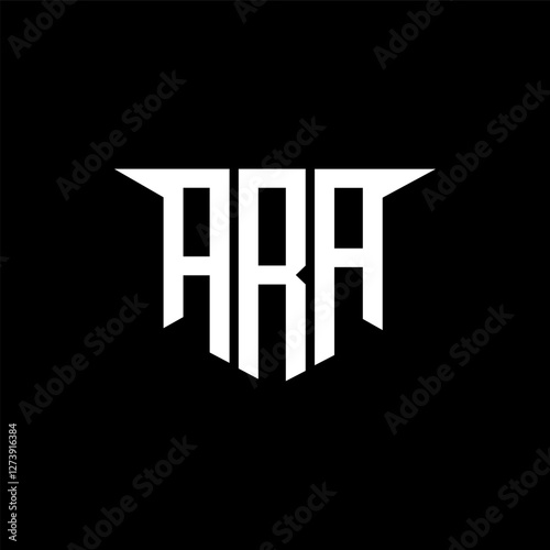 ARA letter logo design with white background in illustrator, vector logo modern alphabet font overlap style, calligraphy designs for logo, Poster, Invitation, etc.