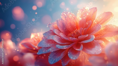Captivating flower bloom under soft light garden photography ethereal atmosphere close-up beauty of nature
