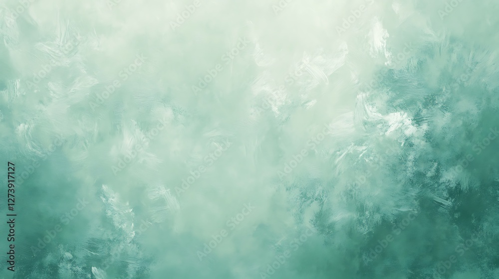 Fototapeta premium Abstract Green Textured Paint Brush Strokes Background