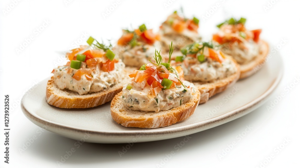 Four slices of bread showcase an assortment of delicious toppings, highlighting diverse flavors and culinary creativity. Four slices of bread showcase an assortment of delicious toppings, highlighting diverse flavors and culinary creativity.