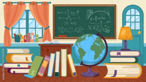 back to school illustration concept design