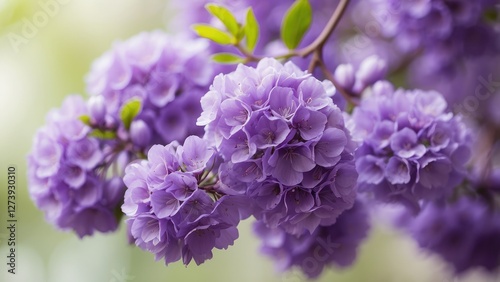 Jacaranda Tree's Purple Blossoms with Empty Space for Text photo