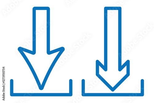  download icon set. Download button Collection . Download files icons vector. simple download icon isolated on white background. Arrow downloading icon. . Download sign and symbol. vector illustration