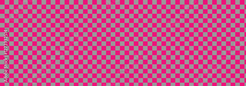 red Chess board, checkerboard banner template. Red  checkers squares. Abstract checkered checkerboard for game. Grid geometric rectangle shape. Race flag. Retro mosaic floor