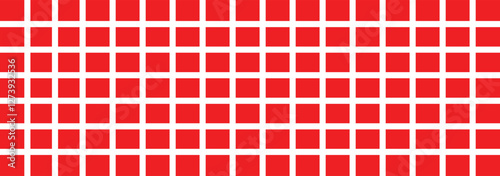 red Chess board, checkerboard banner template. Red  checkers squares. Abstract checkered checkerboard for game. Grid geometric rectangle shape. Race flag. Retro mosaic floor