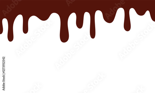 melted chocolate.. chocolate on white background. Flowing liquid isolated on white background. leaking, splashing, spilling liquid.
