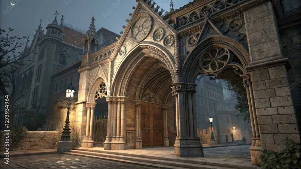 Obraz premium Gothic Architecture Entranceway