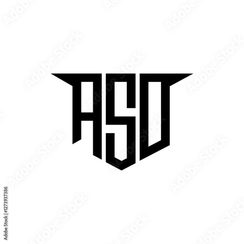 ASO letter logo design with white background in illustrator, vector logo modern alphabet font overlap style, calligraphy designs for logo, Poster, Invitation, etc.