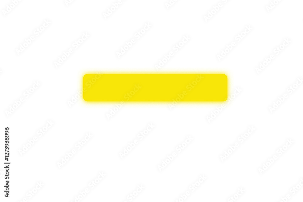  Neon shadow rectangle on transparent background. Glowing neon light. Neon frame. Square yellow neon light on a transparent background. Neon frame for your design 