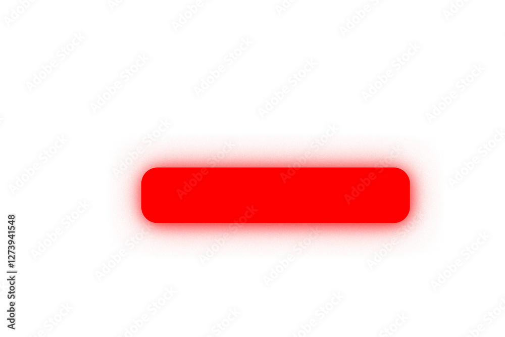 Glowing neon light rectangle button. Rounded yellow neon shape on a transparent background. Neon frame for your design Glowing neon light rectangle button. Rounded yellow neon shape on a transparent background. Neon frame for your design