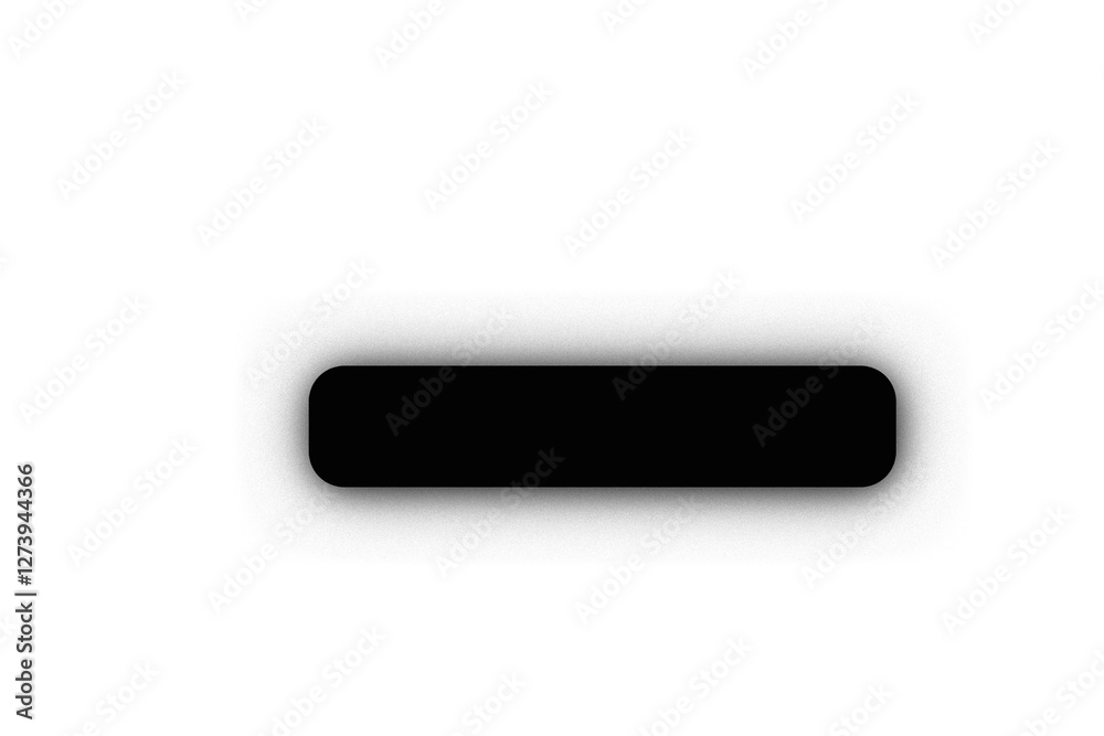 Glowing rectangle button. Rounded black shape shadow on a transparent background. Glowing rectangle button. Rounded black shape shadow on a transparent background.