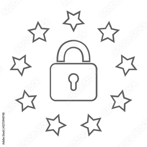 GDPR Lock & Data Protection Icon