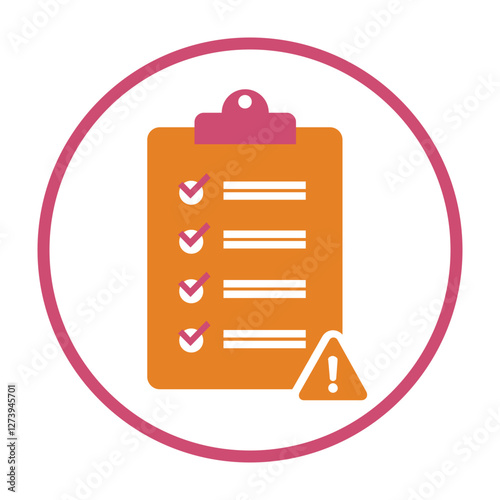  Governance, risk, warning, list icon