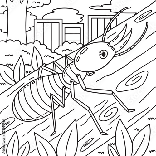 Insect Termite Animal Coloring Page for Kids