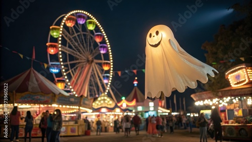 Wallpaper Mural Laughing Ghost at a Festive Carnival Torontodigital.ca
