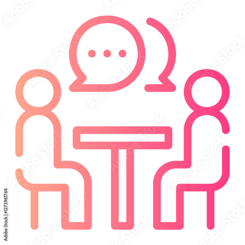 job interview gradient icon