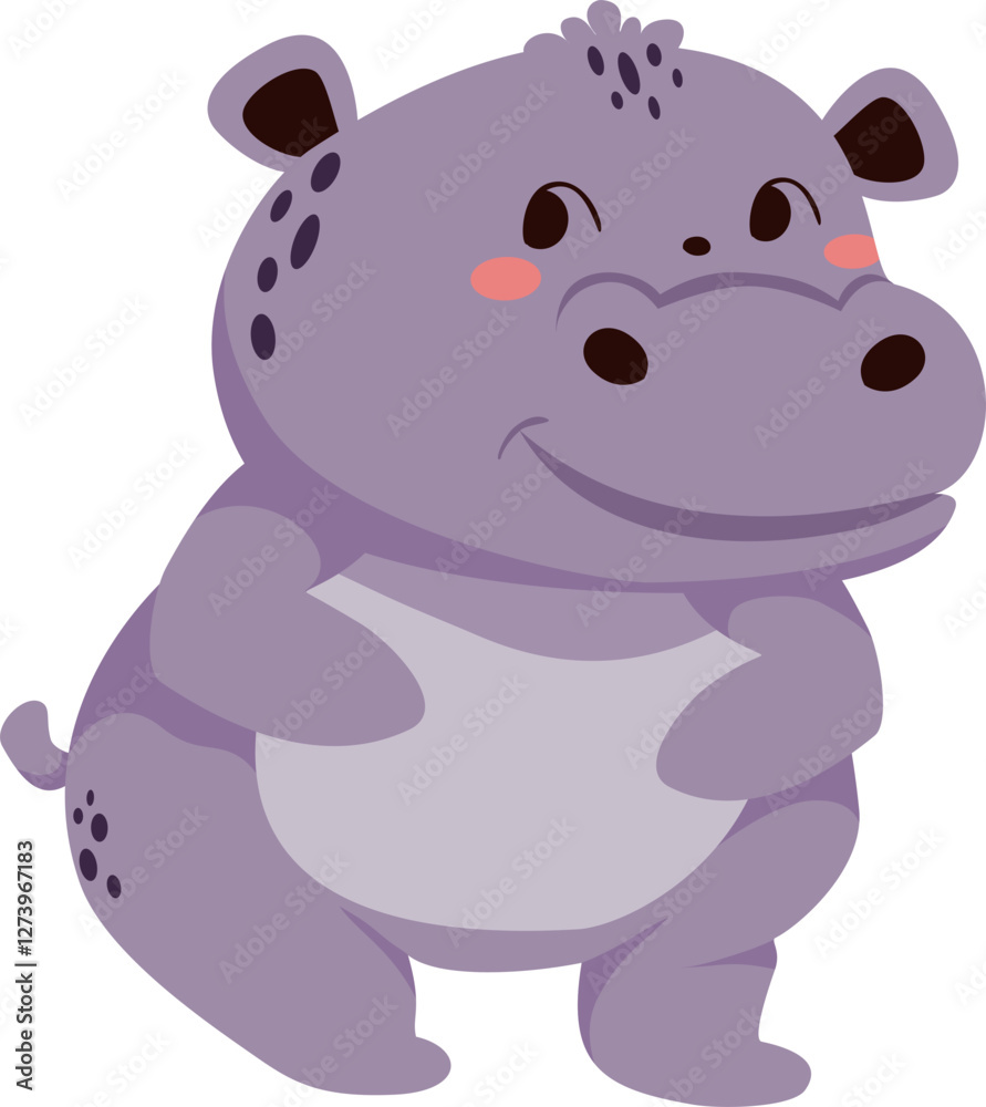 Fototapeta premium Hippotamus svg vector illustration 