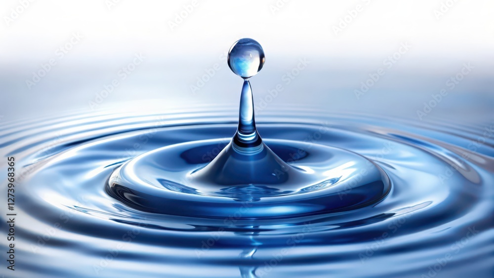 Water Drop Impact, Clean Background Water Drop Impact, Clean Background
