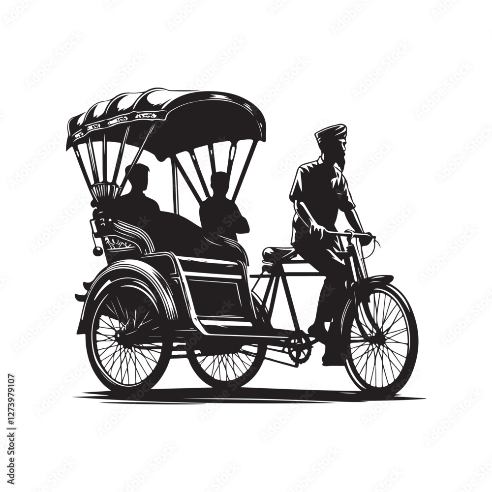 Obraz premium silhouette of a carriage