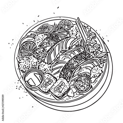 food, asian, restaurant, japanese, meal, delicious, sushi, rice, japanese food, japanese cuisine, chinese, cuisine, fresh, japan, smile, woman, dinner, art, man, background, table, tasty, gourmet, ill
