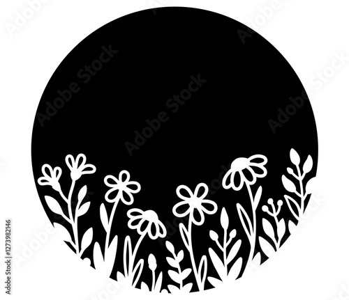 Floral round pattern, door hanger