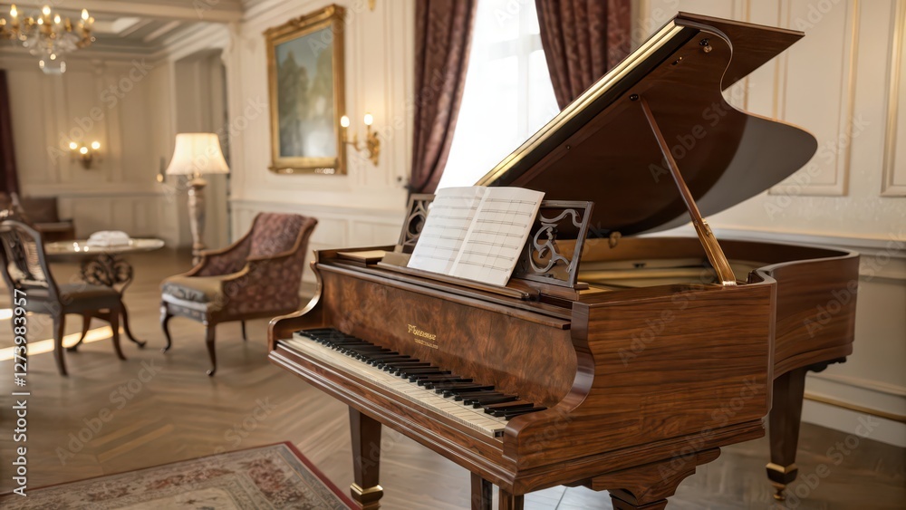 Fototapeta premium Grand Piano in Classic Interior