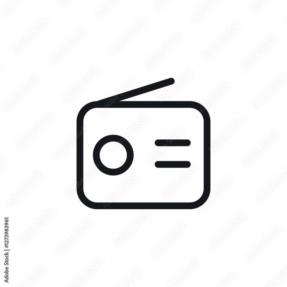 pocket radio device icon sign vector pocket radio device icon sign vector