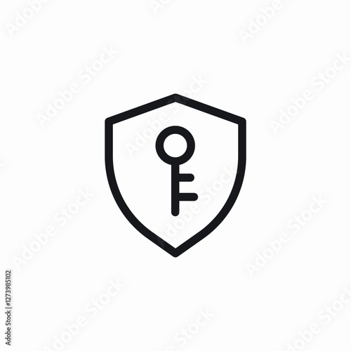 security key icon sign vector