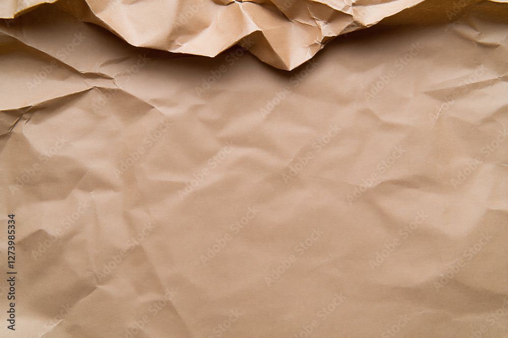 Obraz premium crumpled brown paper