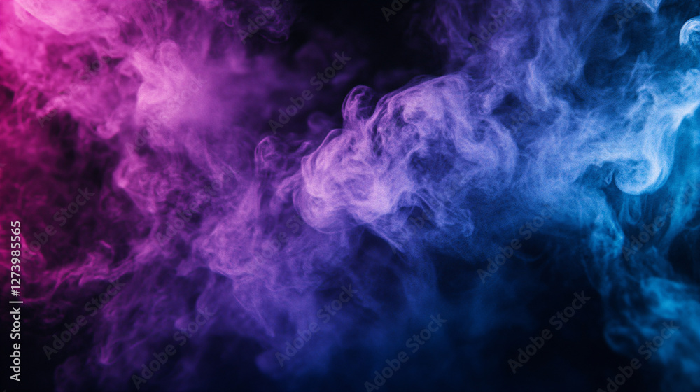 Obraz premium Colorful Smoke Background in Purple and Blue Shades