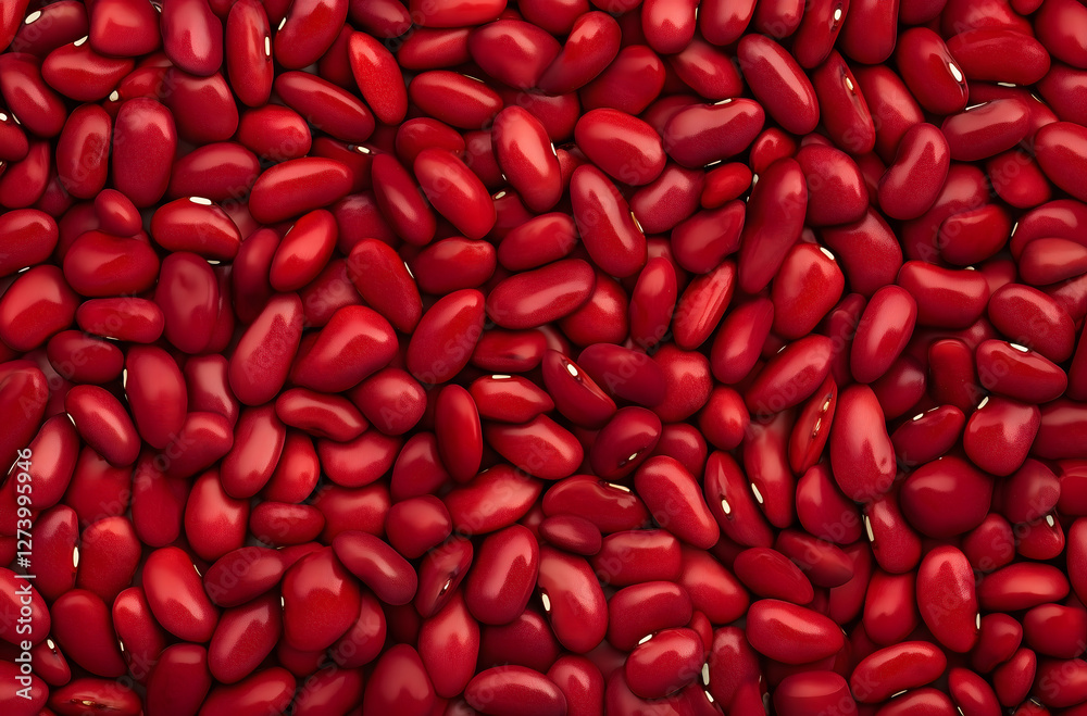 Shiny Red Beans Close-Up with Smooth Glossy Surface Shiny Red Beans Close-Up with Smooth Glossy Surface
